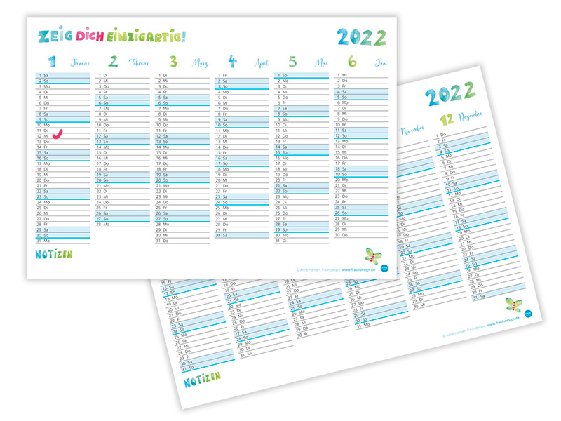 Kalender 2022 frauhdesign